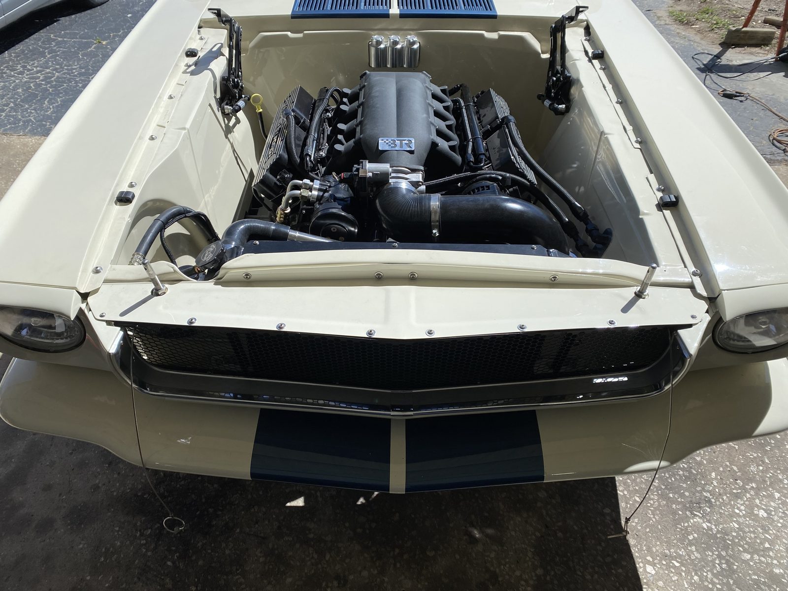 Modified firewall and engine bay for modern engine swap