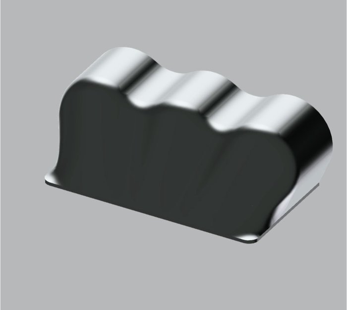 CAD render of the custom gauge-pod design